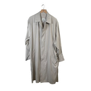 NWT London Fog Khaki Trench Coat Traveler Packable Water Repellent Men's Large